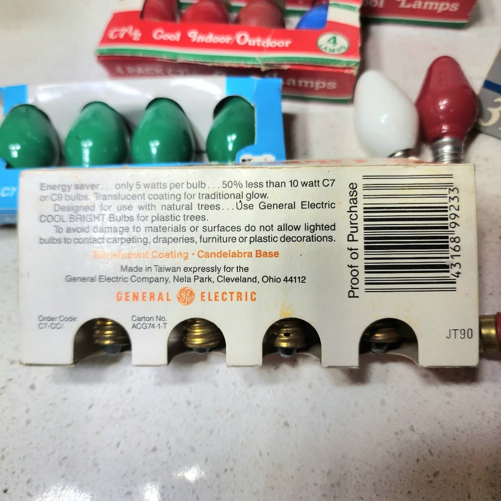 Vintage Christmas Light Bulbs Set Of 45 Replacement Bulbs
